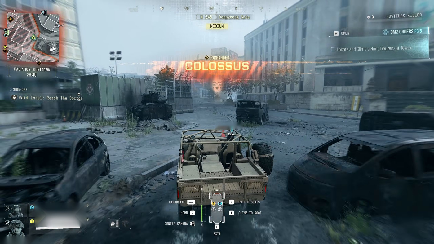 The Colossus Commander warning near Donpyeong Gate in The Grid in MW4 DMZ