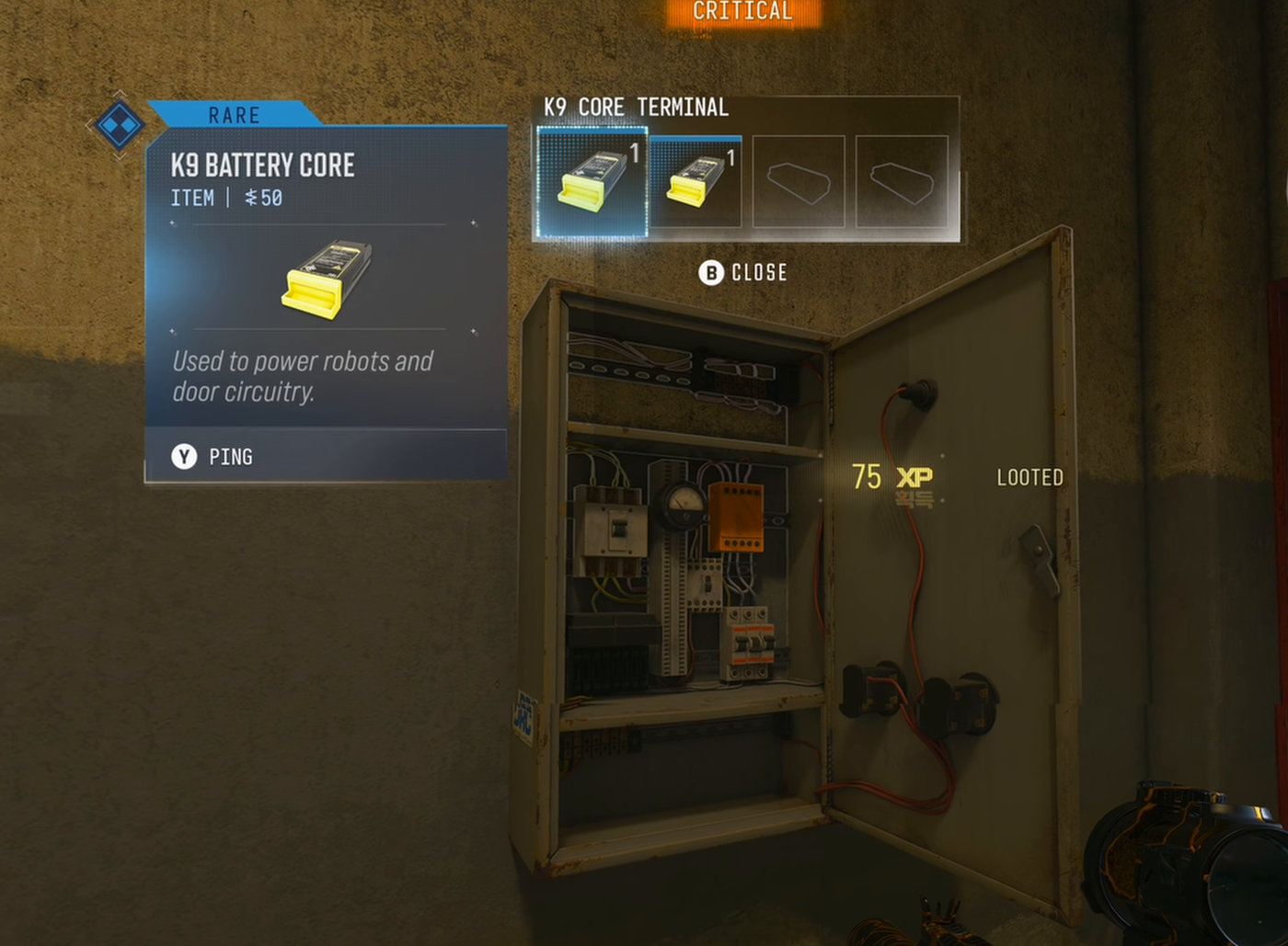 The K9 Core Terminal in The Citadel East Wing in MW4 DMZ with two K9 Battery Cores inserted