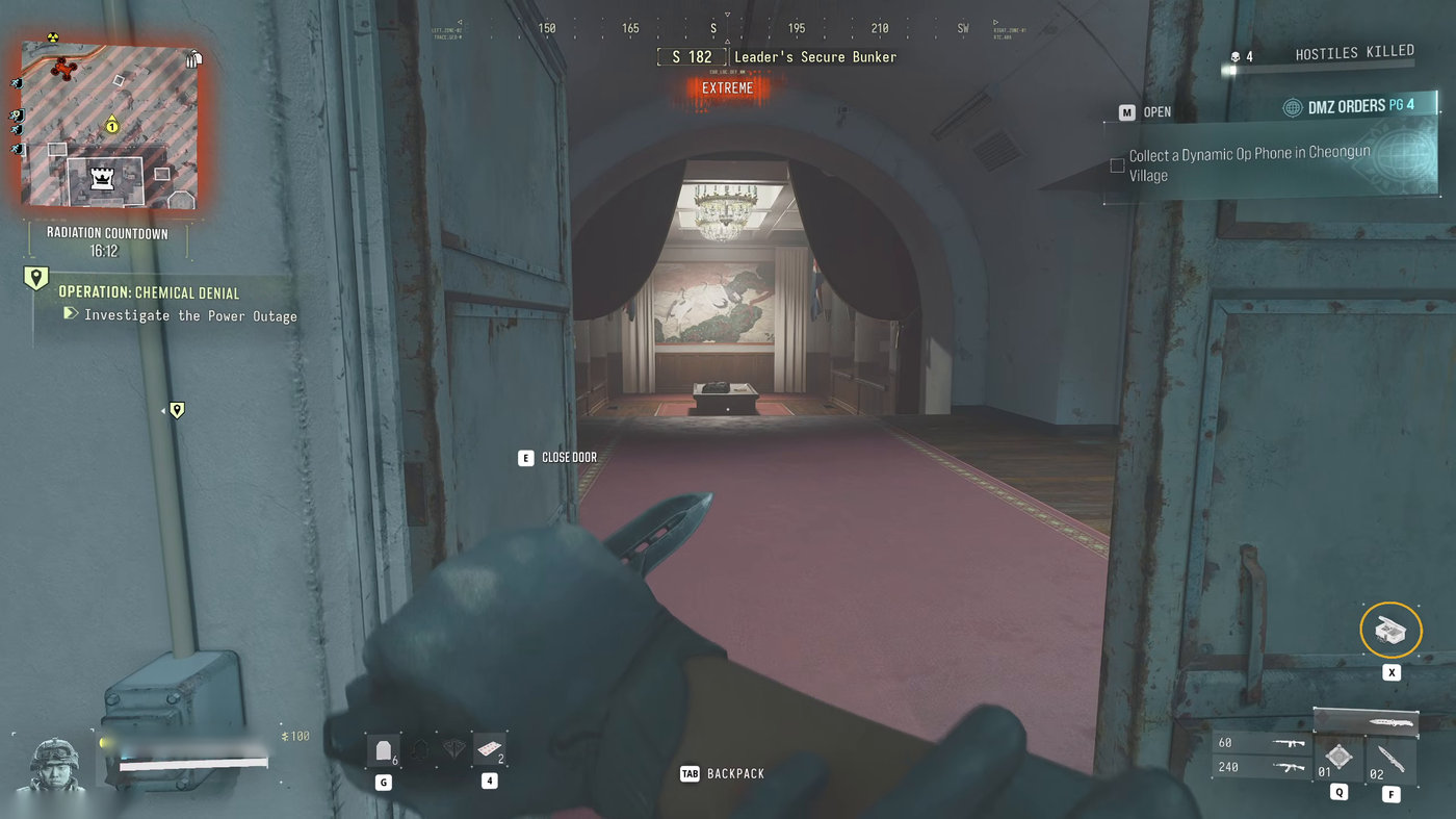 The Supreme Leader's Bunker under Chang-san Air Base in MW4 DMZ behind the opened vault doors