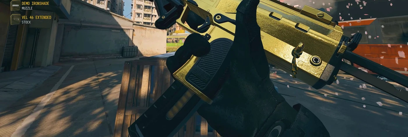A Gold VEL 46 SMG in a multiplayer match in Modern Warfare 4