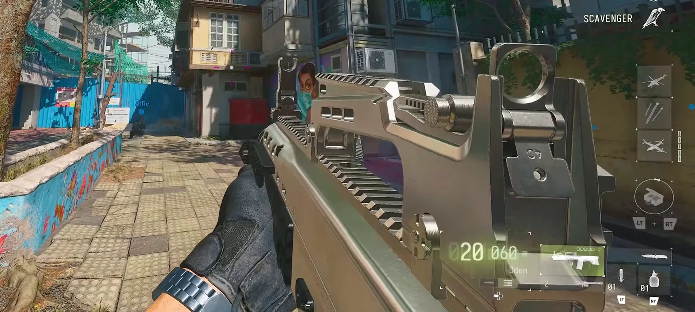 A Platinum Oden assault rifle in a Team Deathmatch match in Modern Warfare 4
