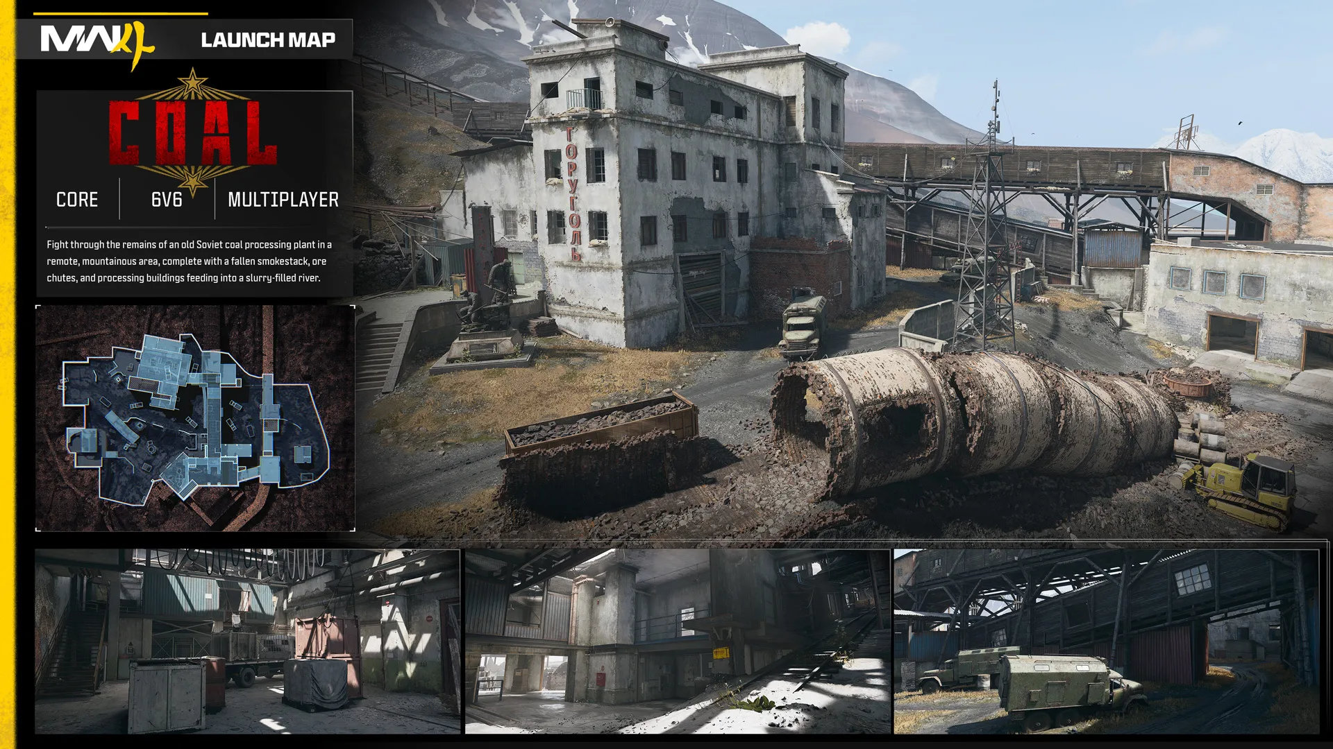 Coal, eine der 12 Kern-6v6-Karten zum Launch von Modern Warfare 4