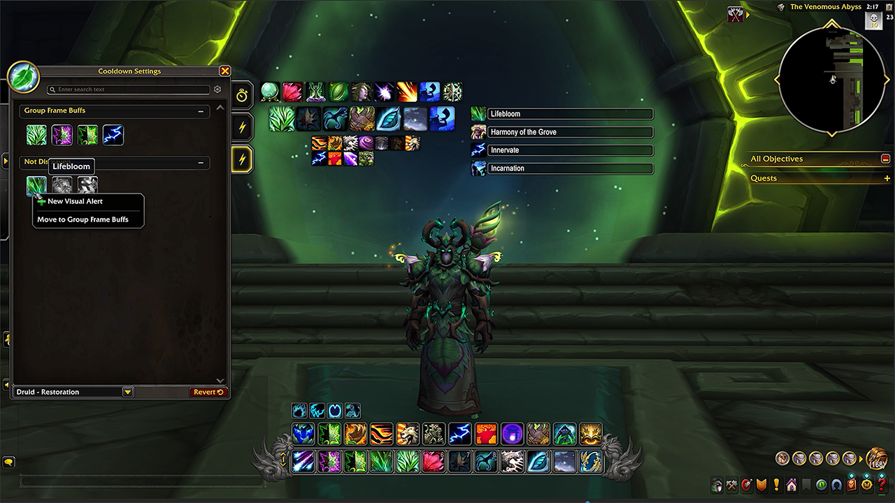 Configuration du buff de cadre de raid pour guérisseur