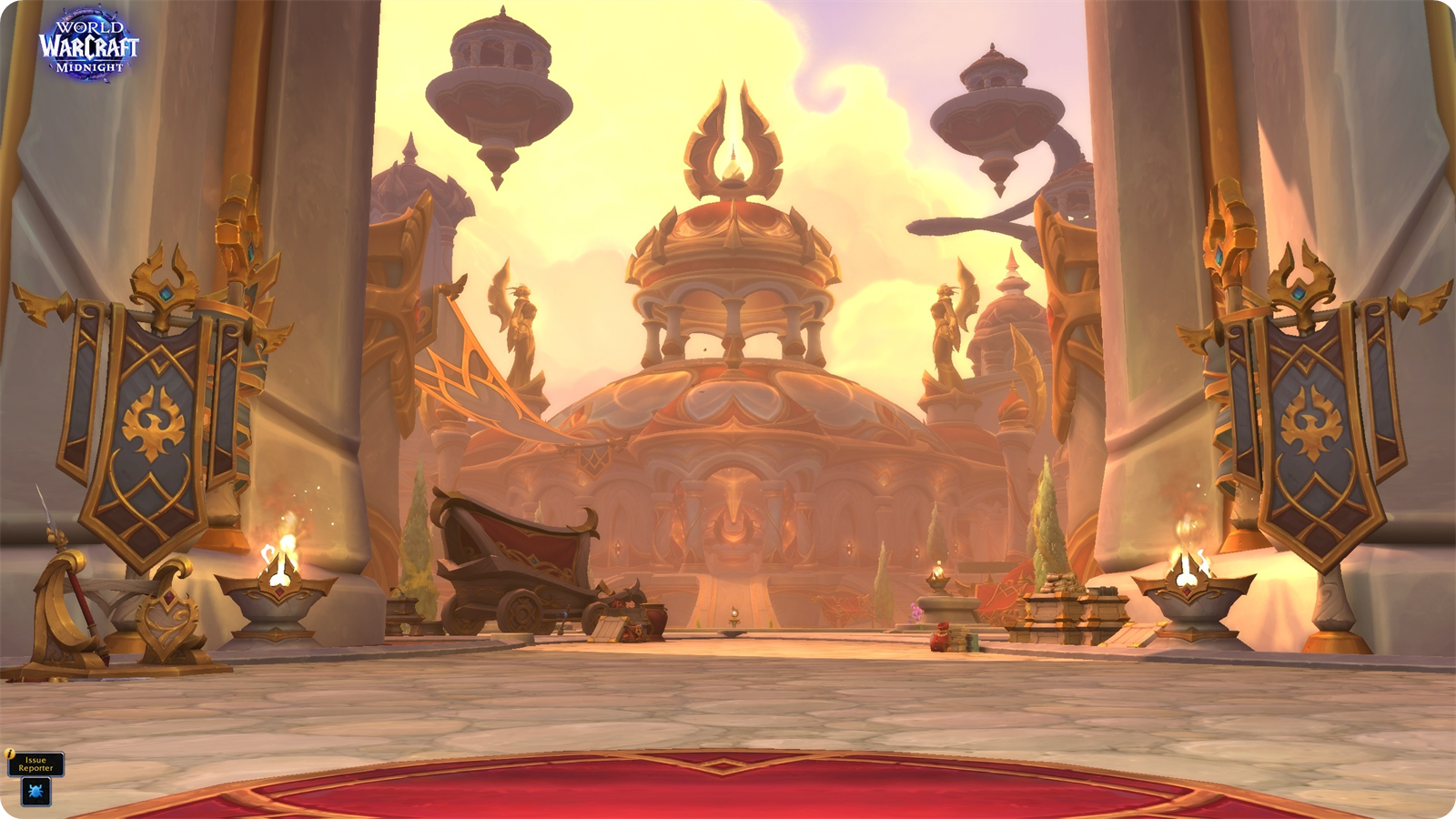 Campement de bataillon de Lune-d’Argent sur l'écran de sélection des personnages dans WoW Midnight