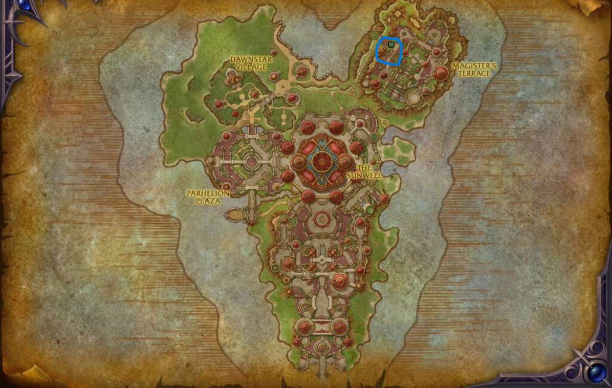 Magisters' Terrace Entrance Location