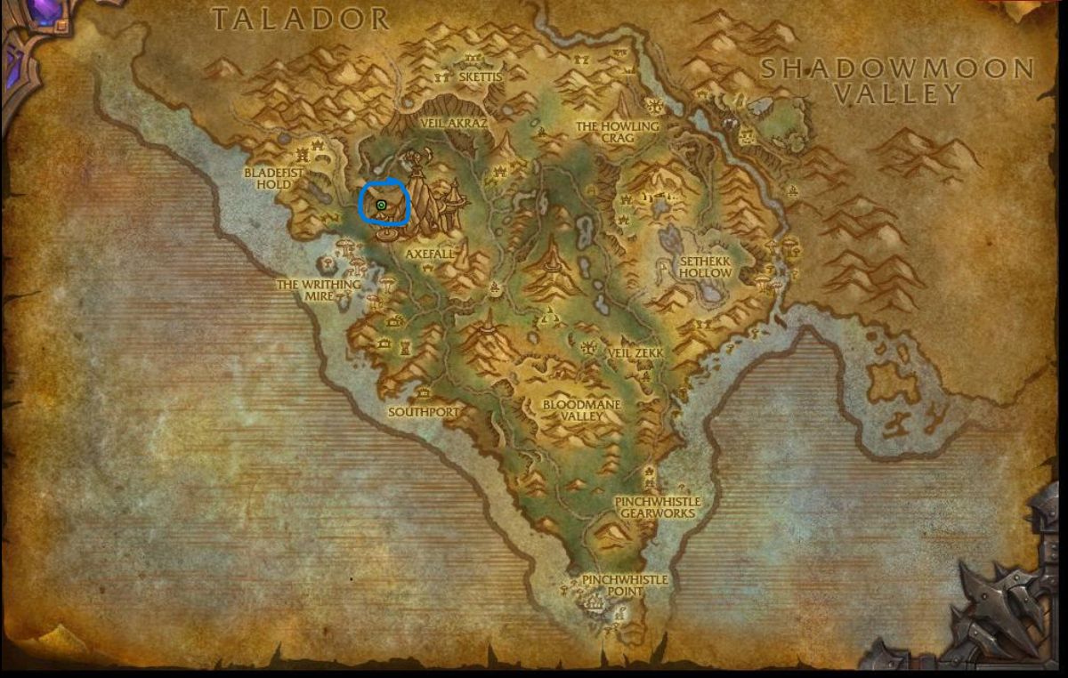Skyreach Entrance Location