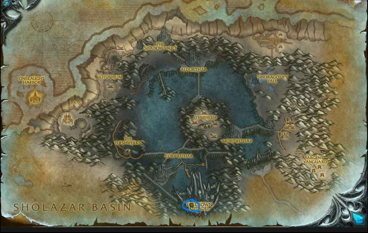 Pit of Saron Entrance Location