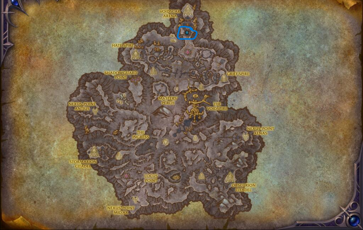 Voidscar Arena Entrance Location