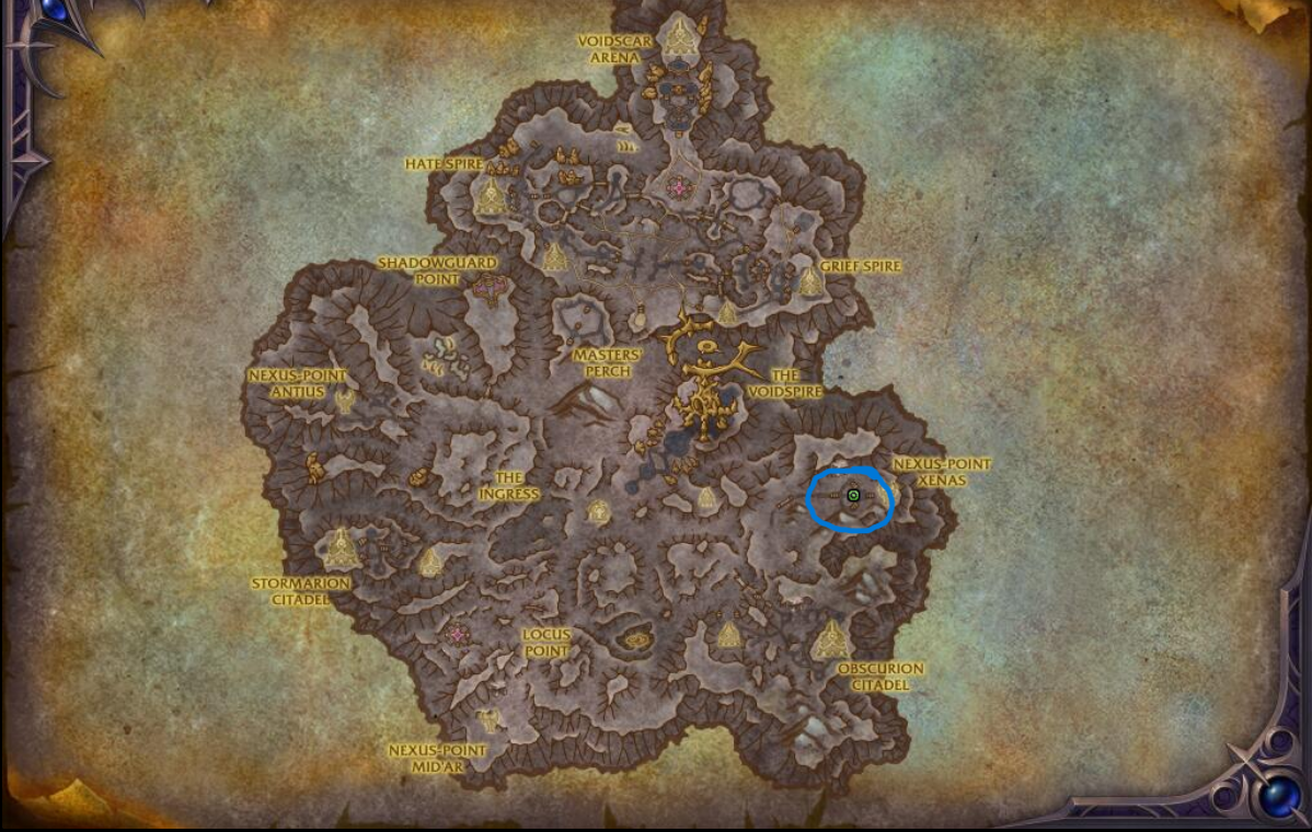 Nexus-Point Xenas Entrance Location