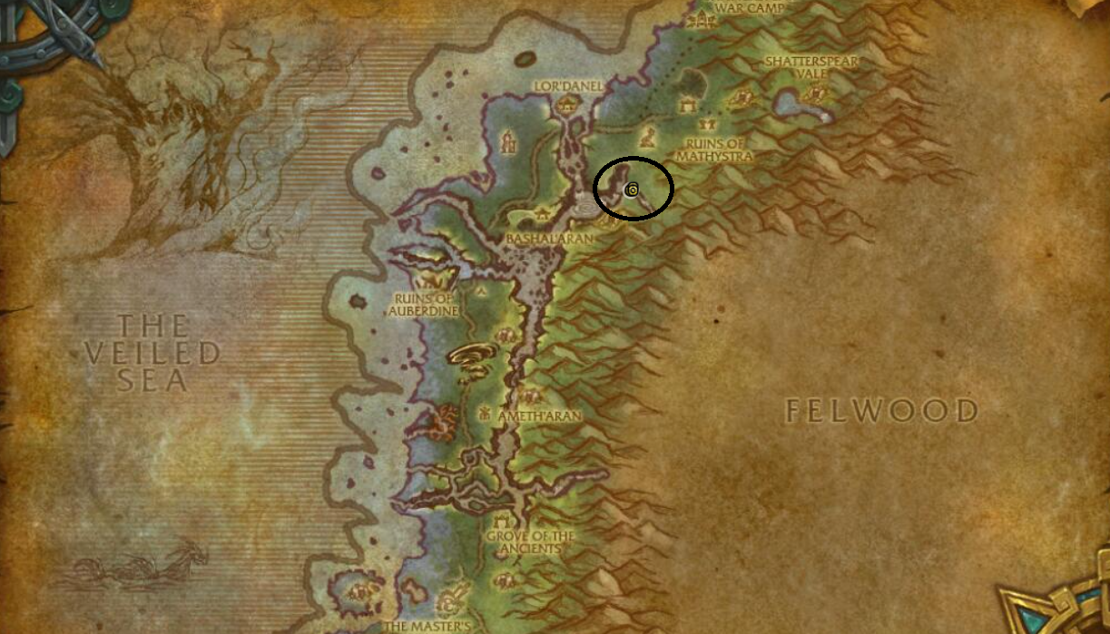 Alash'anirs Standort
