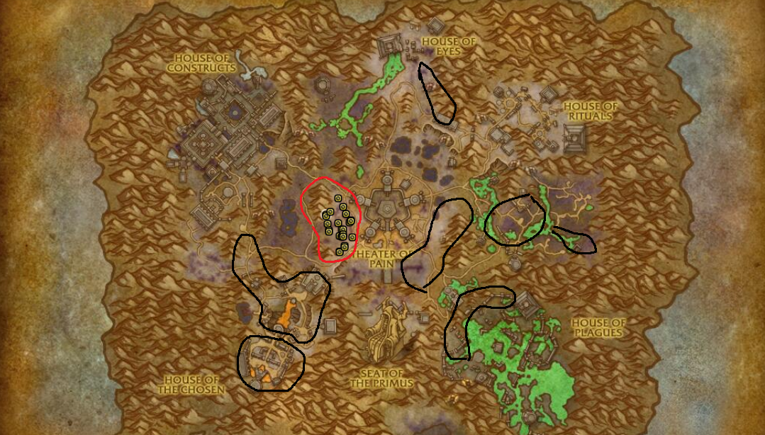 Zones de farm de chimères à Maldraxxus
