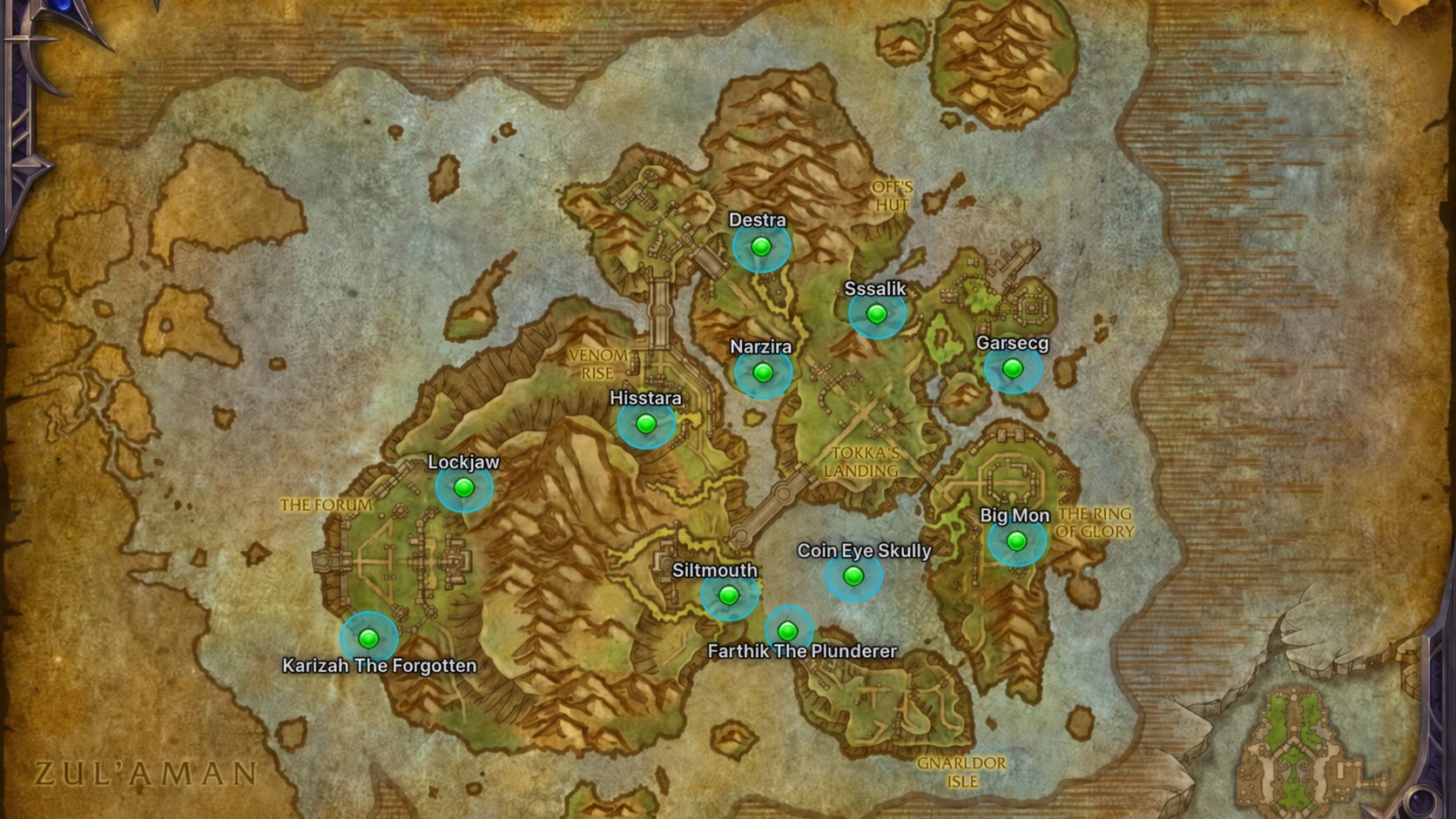 Coiled Isle Rare locations