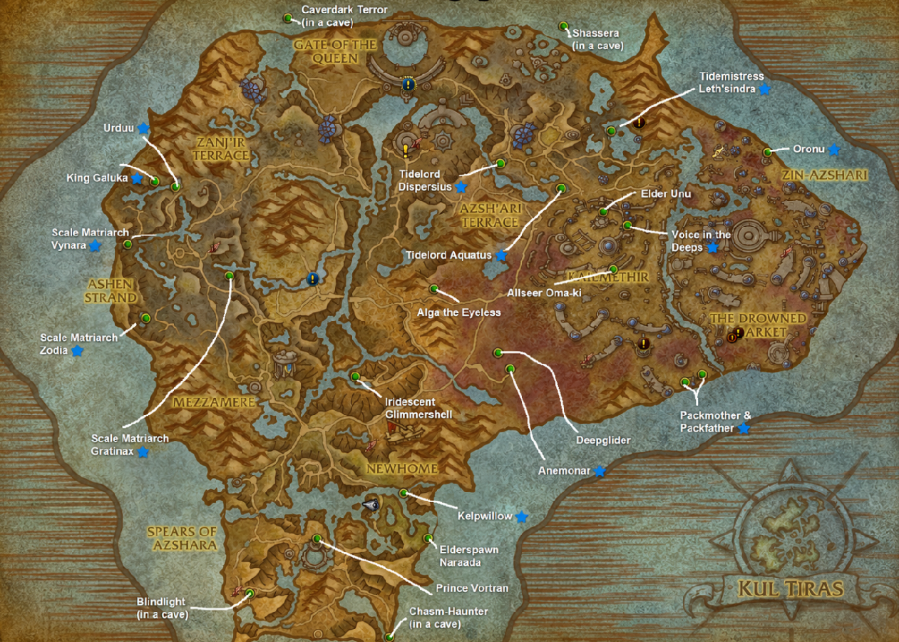 Nazjatar rares map