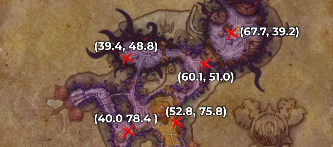 Emplacements des boîtes aux lettres à Orgrimmar