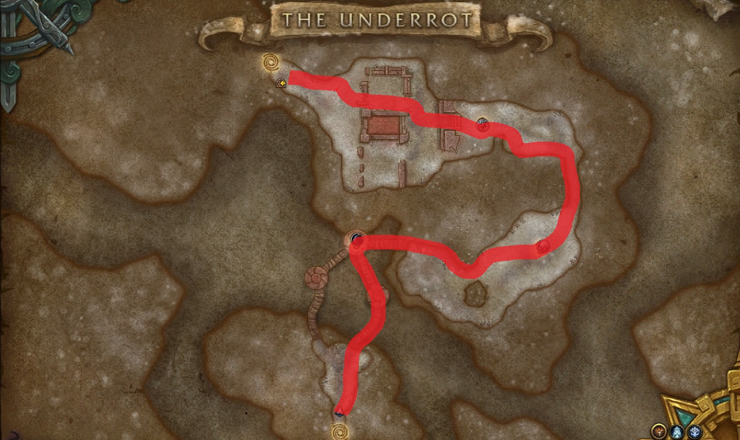 Tiefenpfuhl-Speedrun-Route