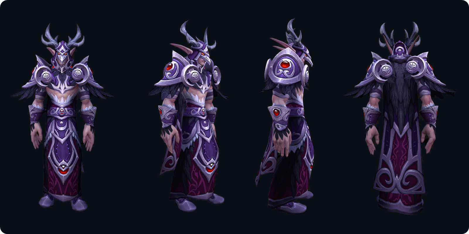 WoW Forever Druid tier set, purple and silver version