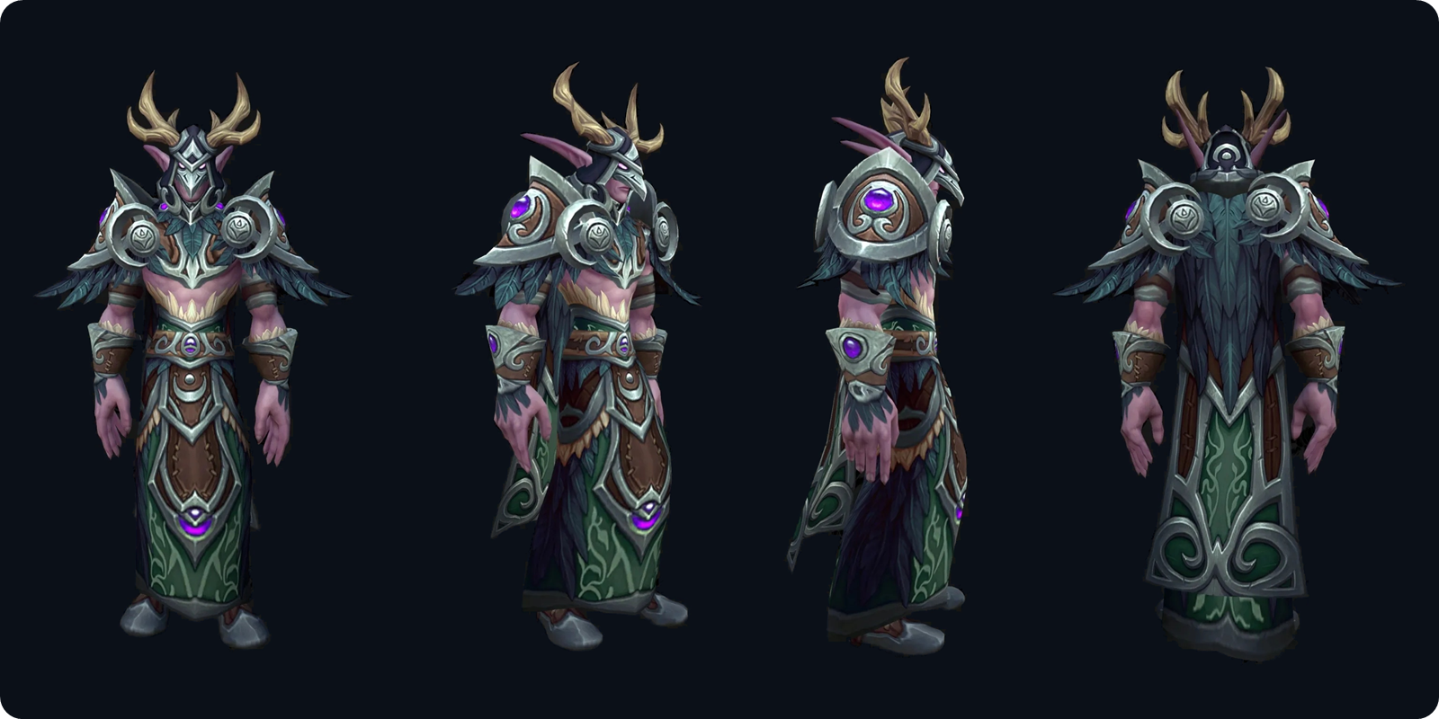 WoW Forever Druid tier set, steel and green version