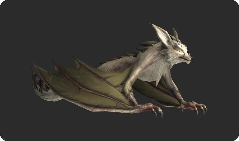 Vuldren Alpha, the winged fox Skyborne Hunters tame in WoW Forever