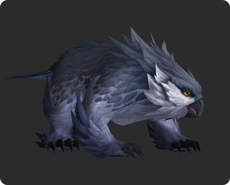 Mystmane, the rare feathered bear on Zephras Isle in WoW Forever