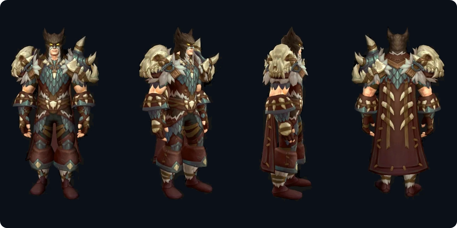 WoW Forever Hunter tier set, brown and teal version