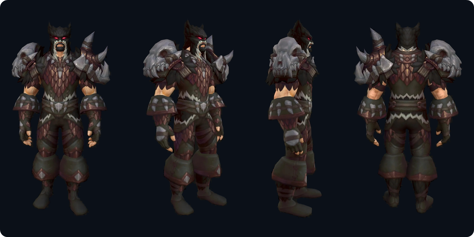WoW Forever Hunter tier set, dark brown version