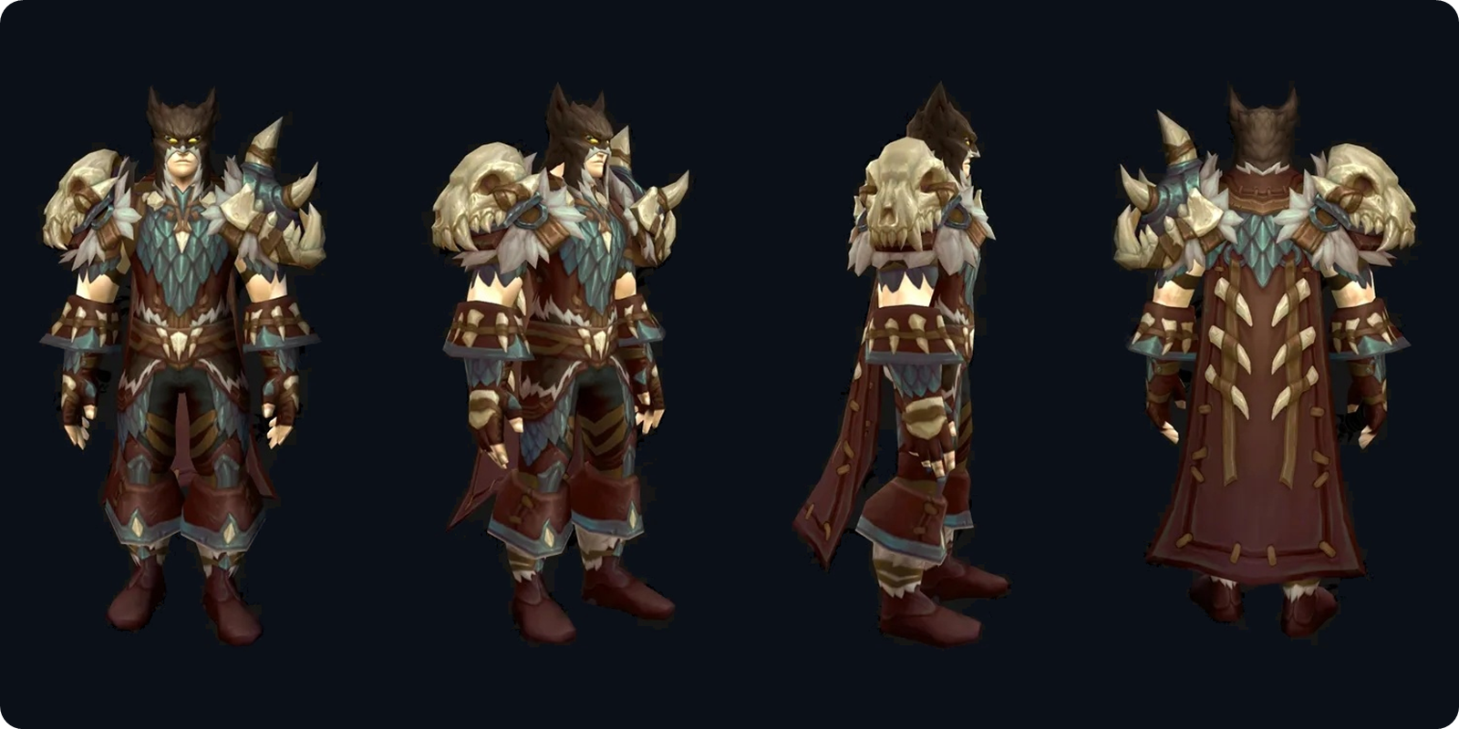 WoW Forever Hunter tier set on an SD character model