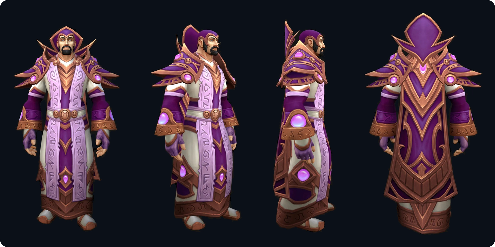 WoW Forever Mage tier set, pink and white version