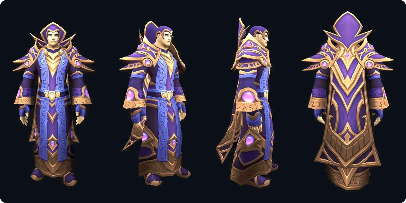 WoW Forever Mage tier set on an SD character model