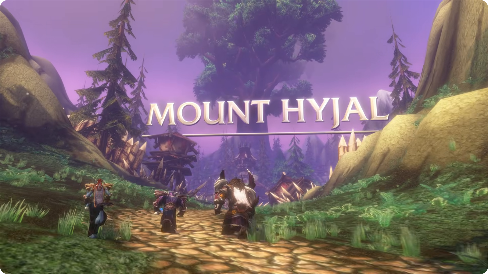 A forest path on Mount Hyjal in the WoW Forever gameplay trailer