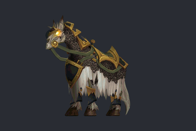 Modèle 3D de la monture Forsaken Warhorse dans WoW Forever