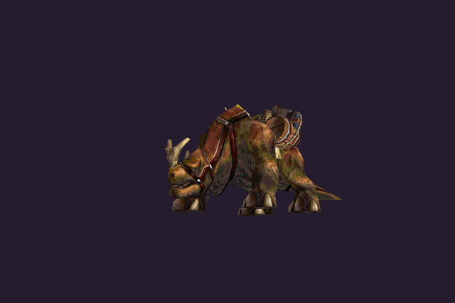 Modèle 3D de la monture Pack Kodo dans WoW Forever