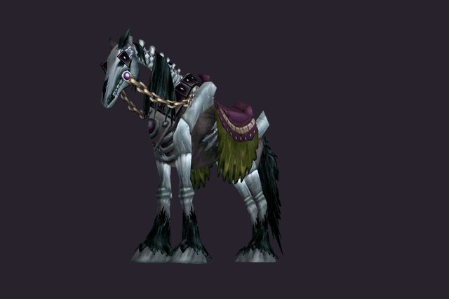 Modèle 3D de la monture Black Skeletal Horse dans WoW Forever