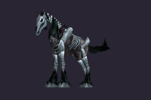 Modèle 3D de la monture Dark Skeletal Horse dans WoW Forever