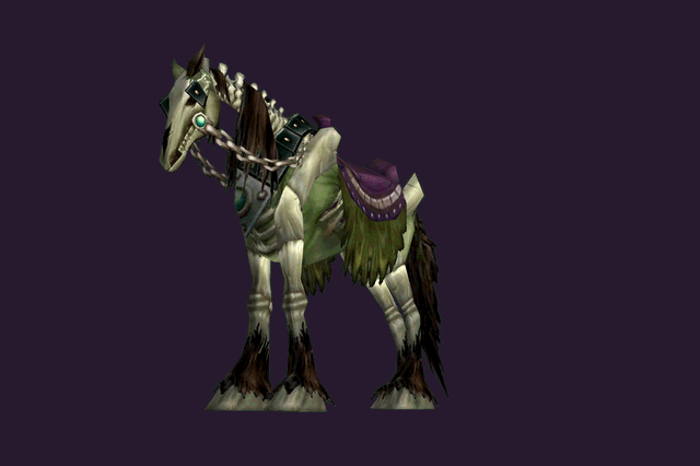 Modèle 3D de la monture Green Skeletal Horse dans WoW Forever