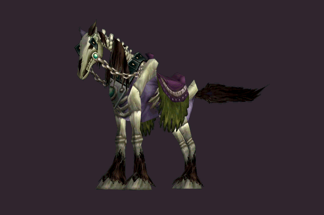 Modèle 3D de la monture Purple Skeletal Horse dans WoW Forever
