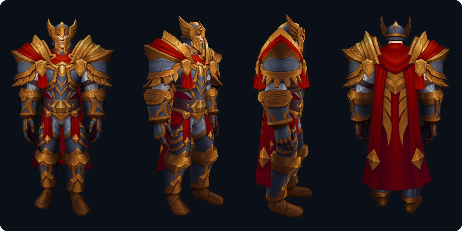 WoW Forever Paladin tier set, gold and red version