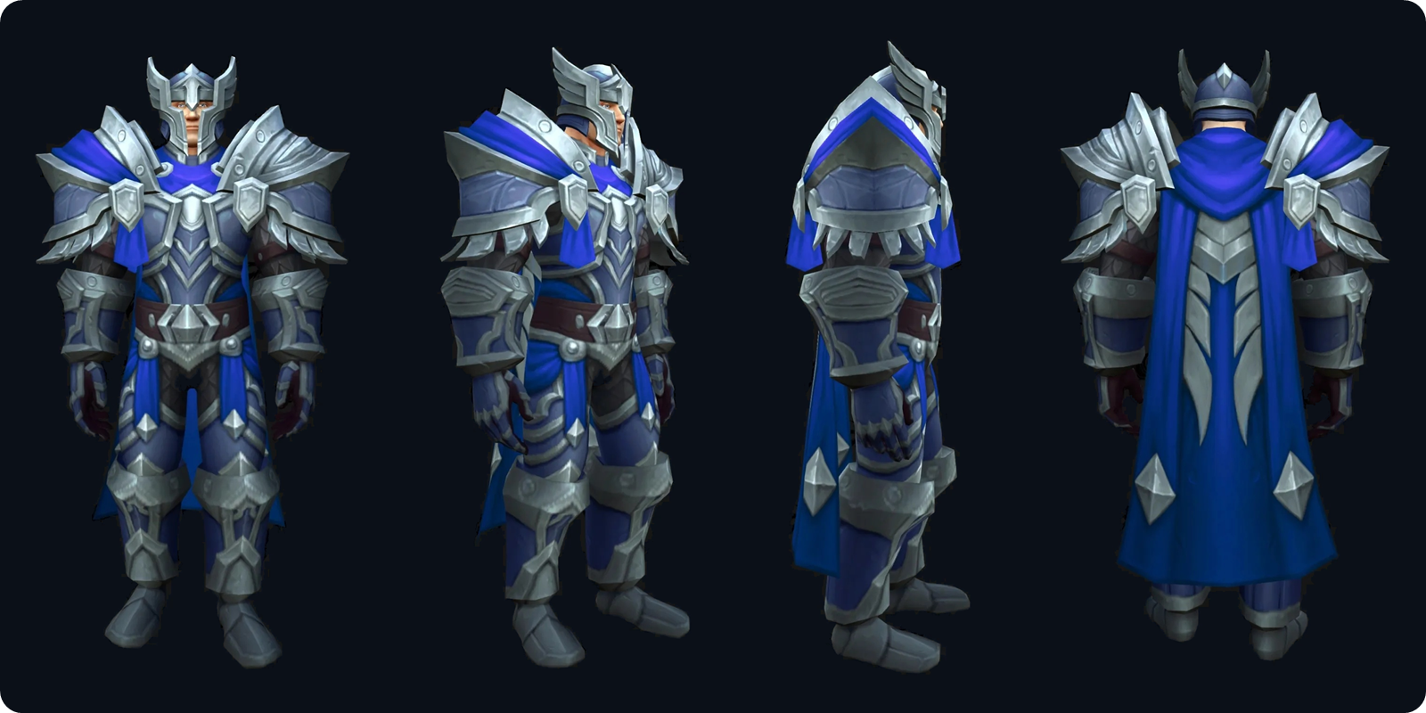 WoW Forever Paladin tier set, silver and blue version