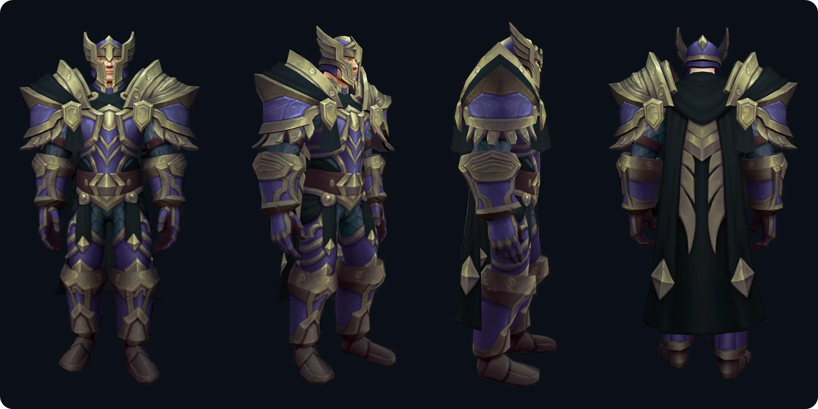 WoW Forever Paladin tier set, bronze and violet version