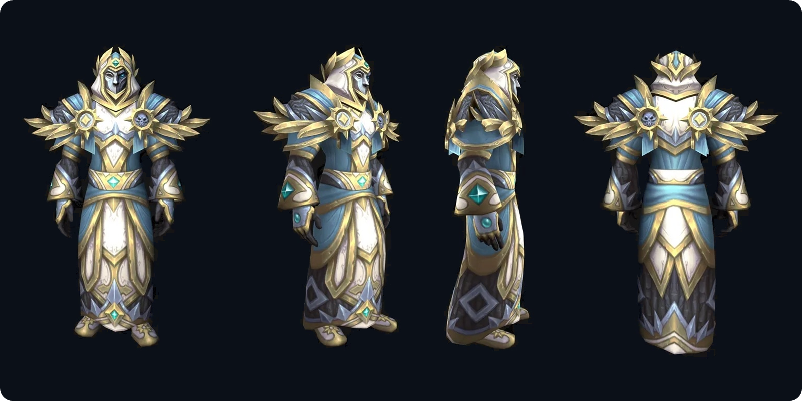 WoW Forever Priest tier set, white and gold version