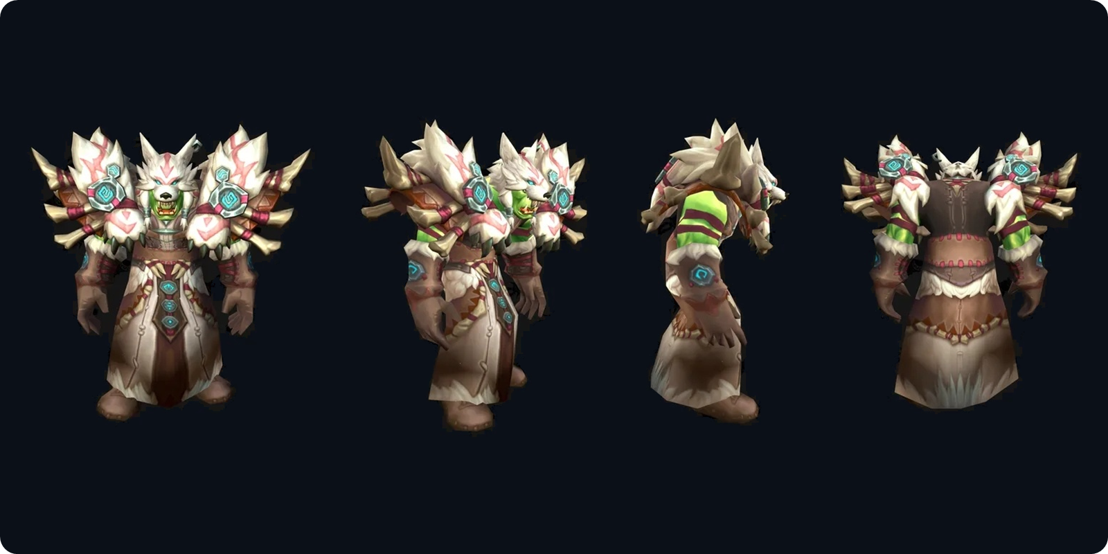 WoW Forever Shaman tier set, white and brown version