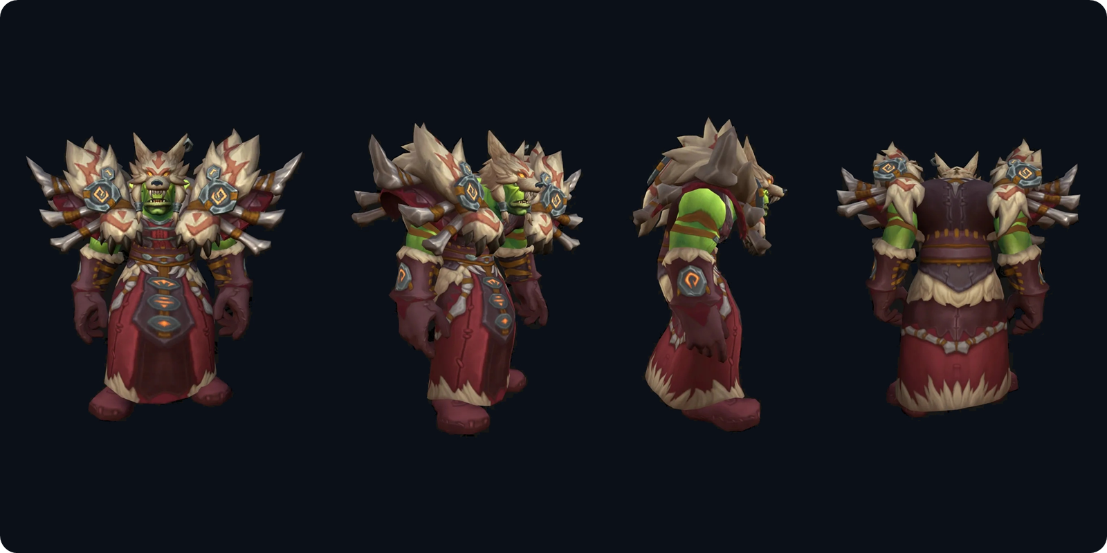 WoW Forever Shaman tier set, red and tan version