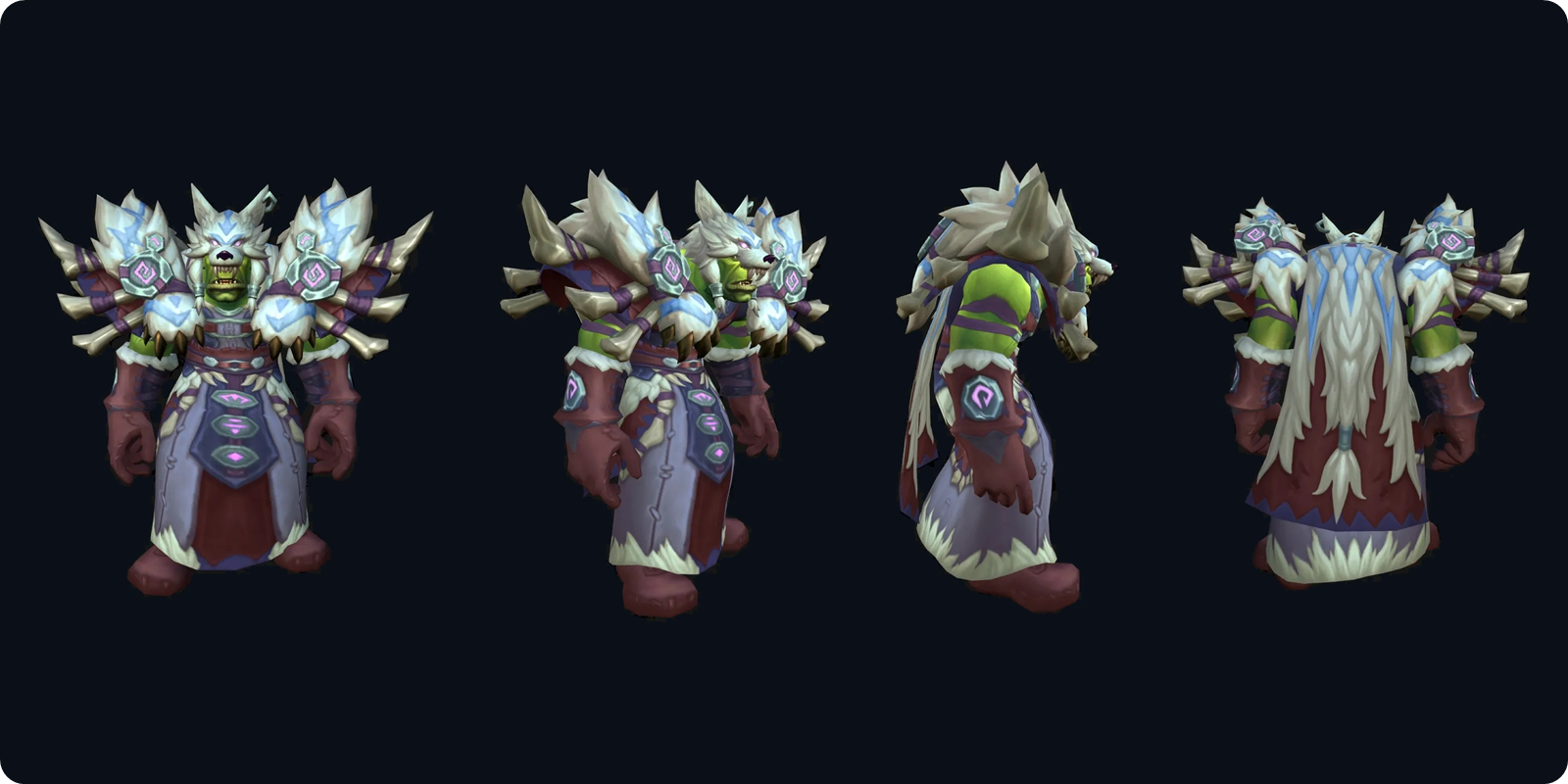 WoW Forever Shaman tier set, lavender and white version