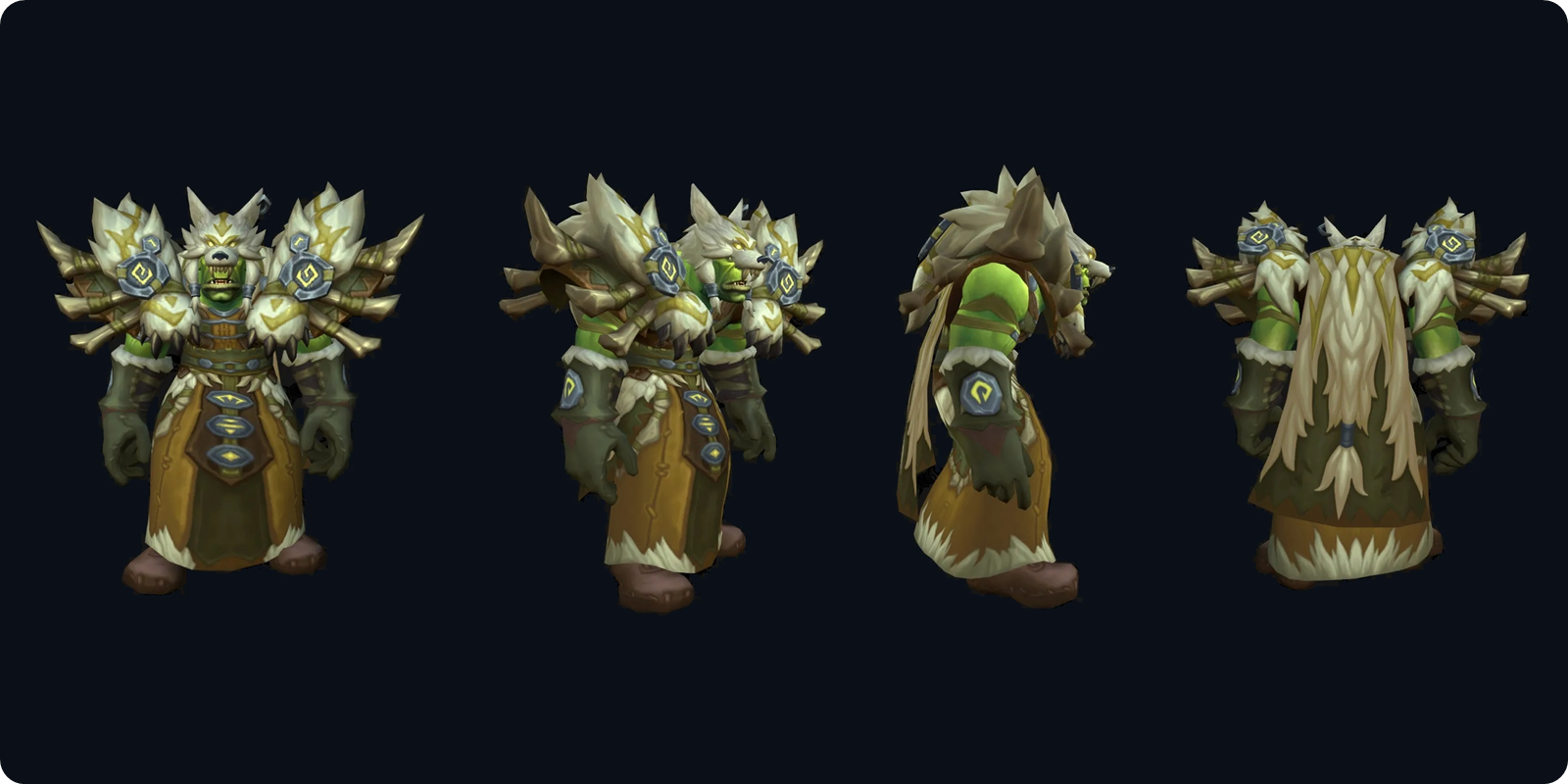 WoW Forever Shaman tier set, olive and cream version