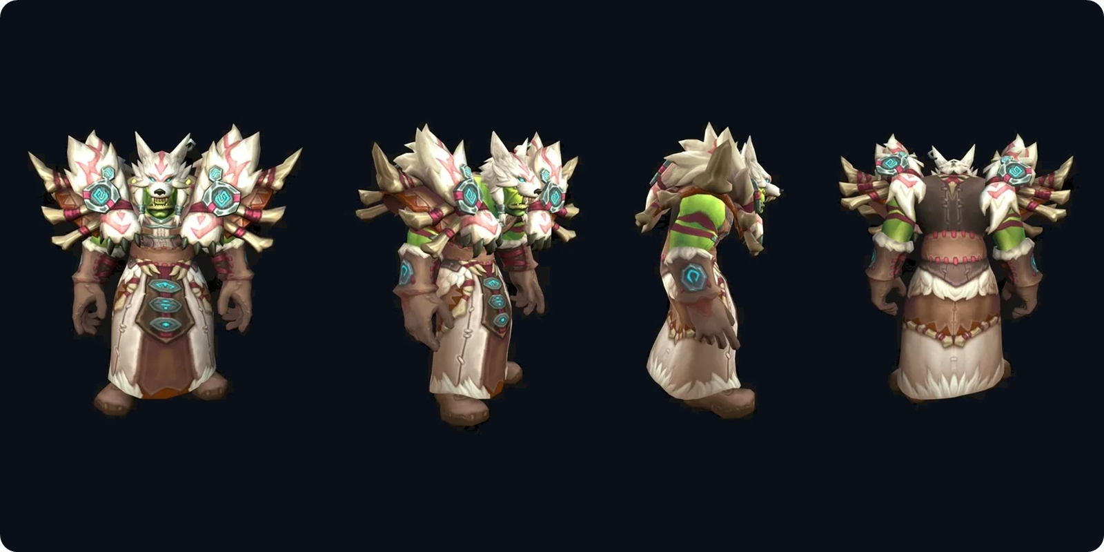 WoW Forever Shaman tier set on an SD character model