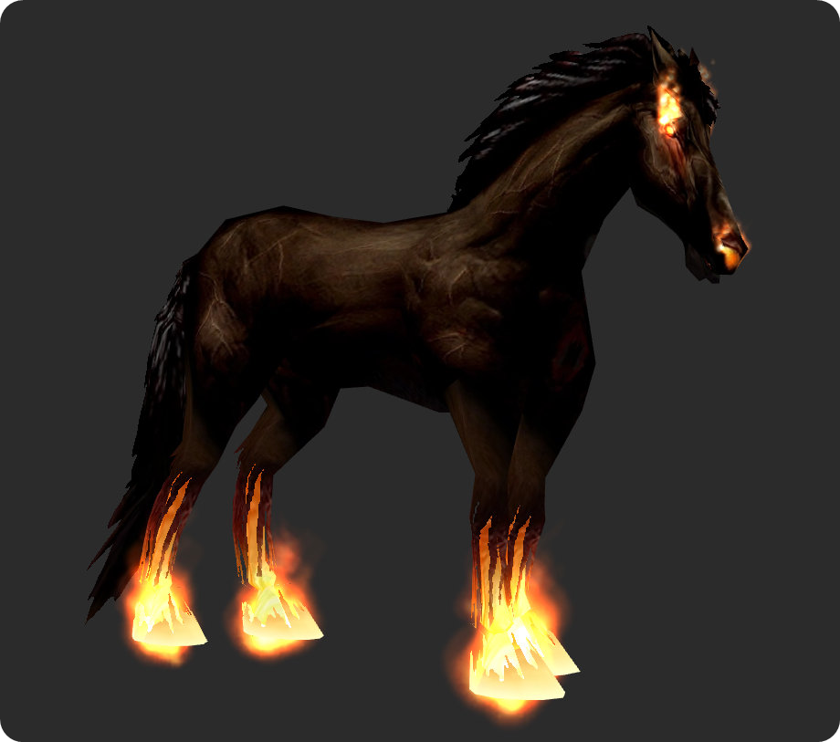 Felsteed, the free Warlock mount from the level 40 class quest in WoW Forever