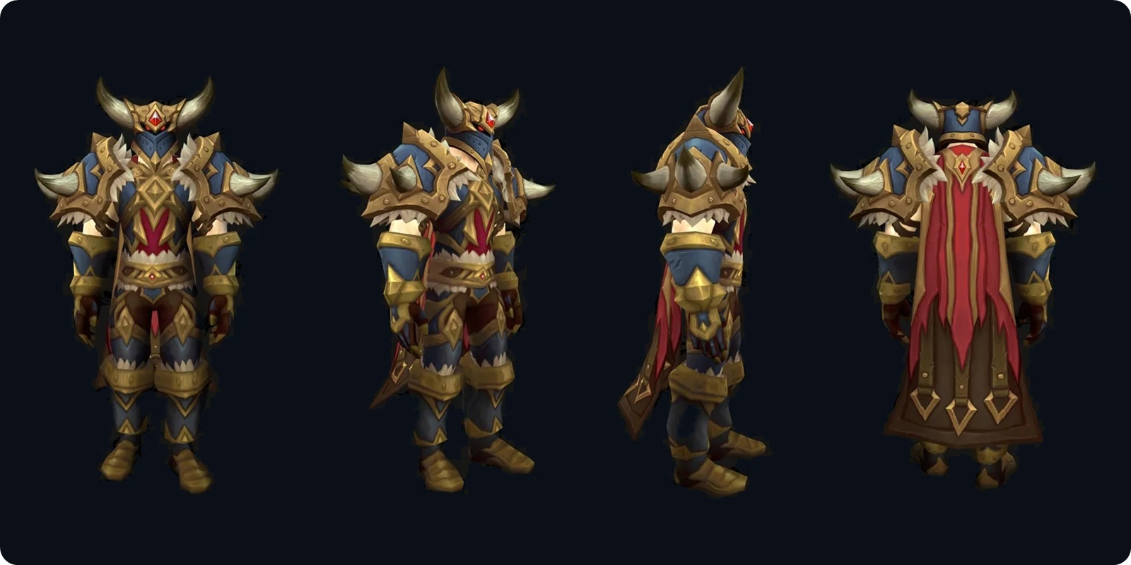 WoW Forever Warrior tier set on an SD character model