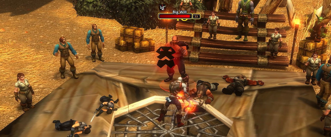 WoW Forever La Dispute : un Guerrier affronte Grand Will sur Fray Island