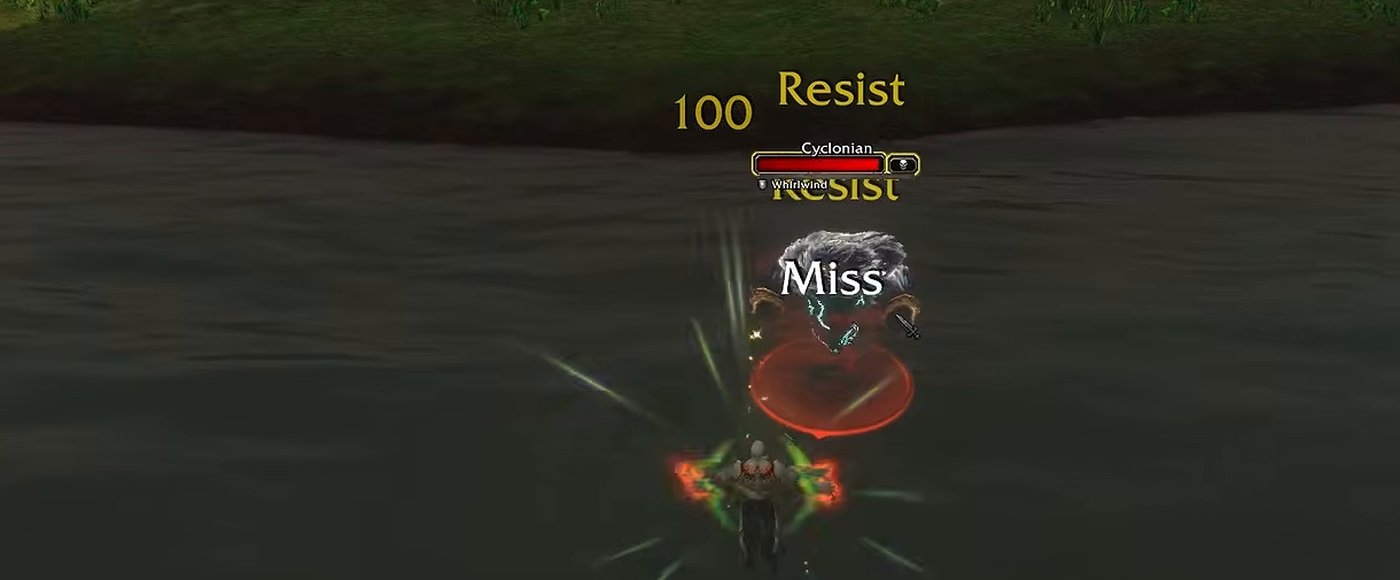 WoW Forever un Guerrier combat Cyclonien, l'élémentaire d'air élite de niveau 40