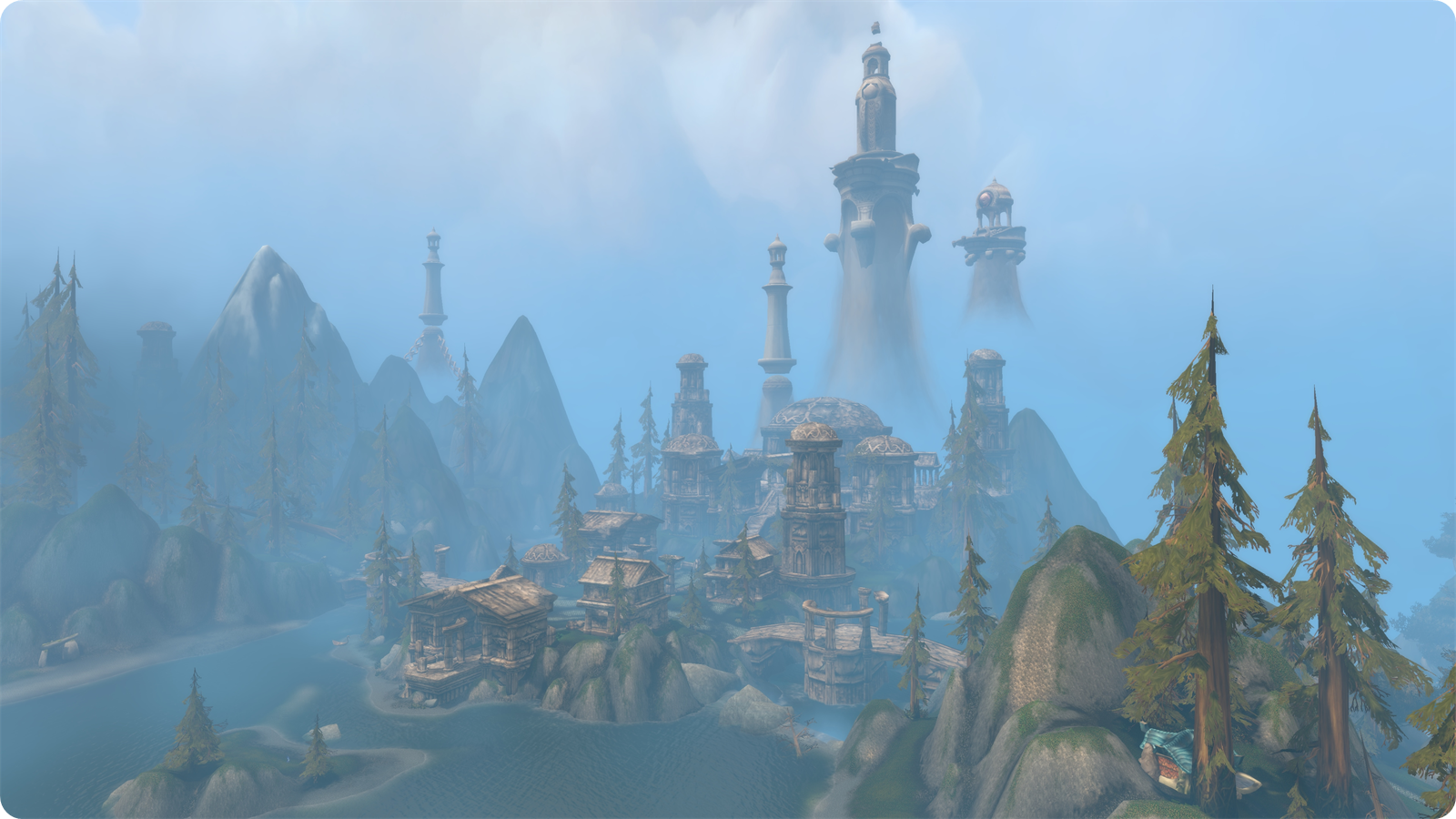 Skyborne towers on Zephras Isle in WoW Forever