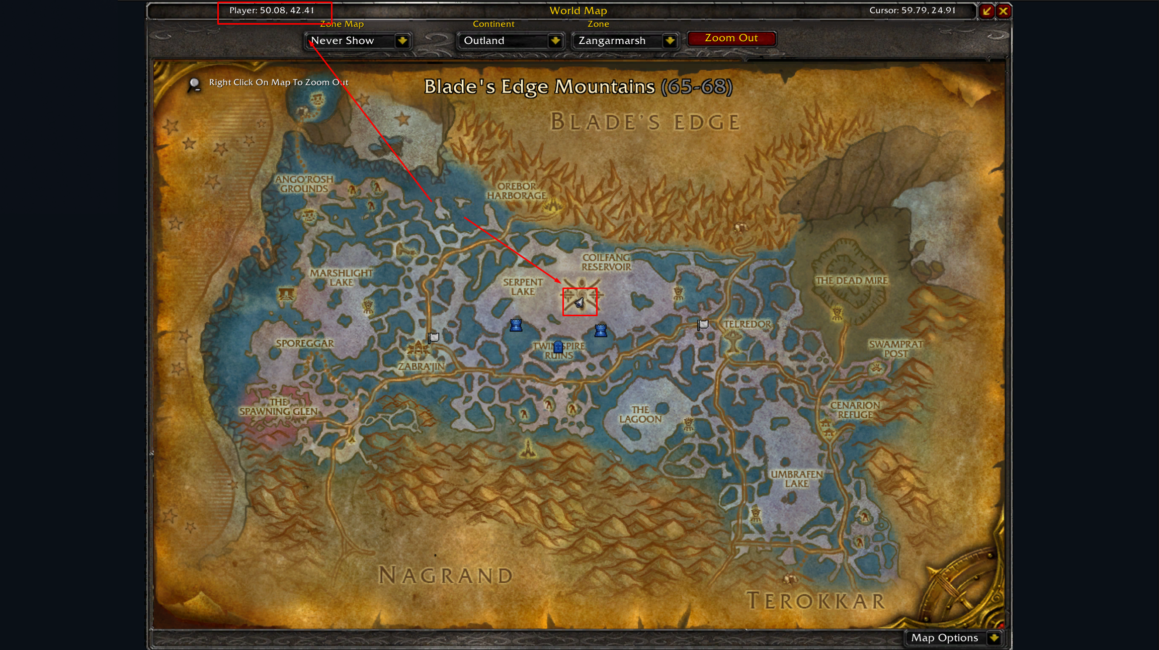 Coilfang Reservoir in Zangarmarsh